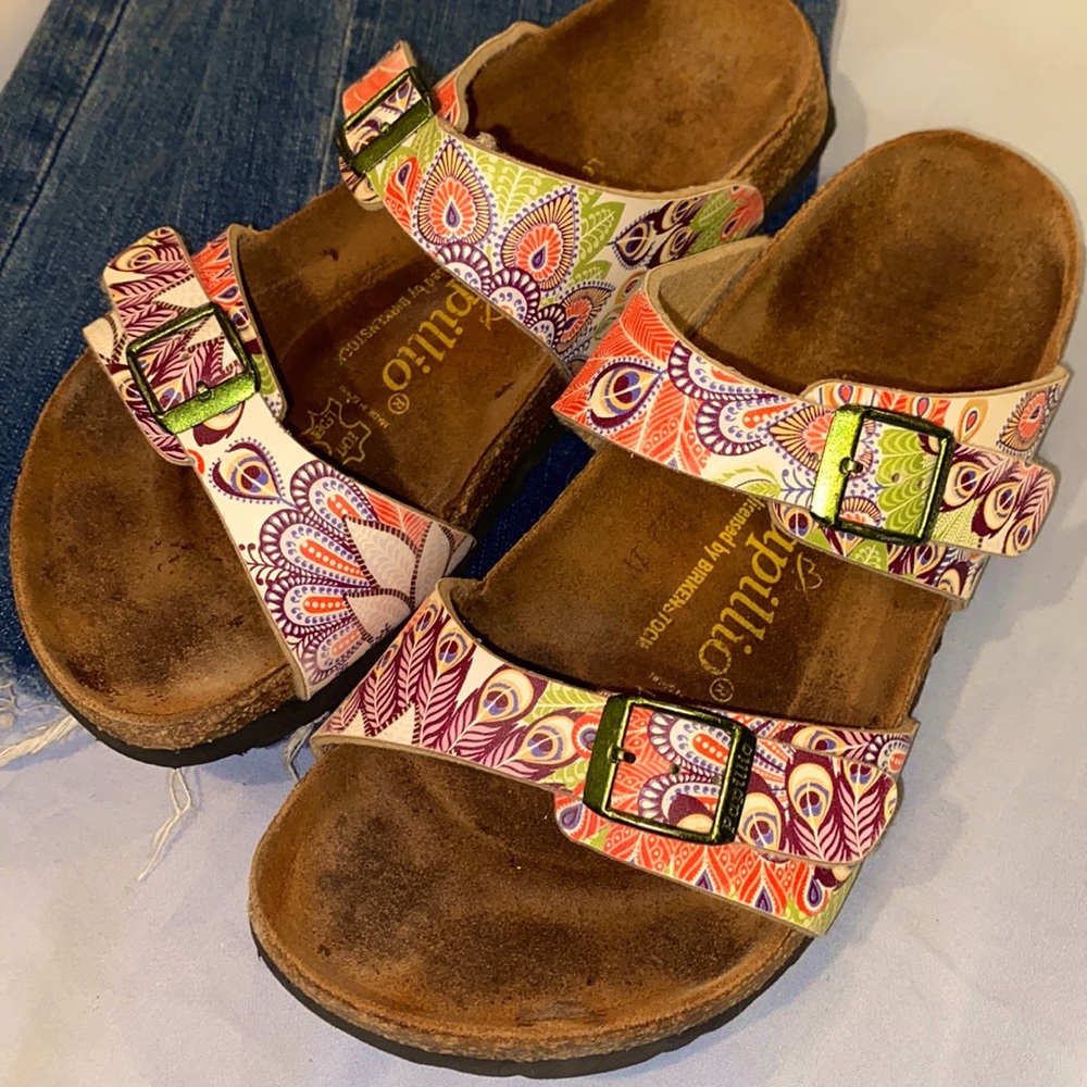 Papillio Birkenstock peacock sandals 6